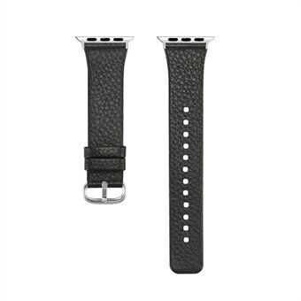 Litchi-textuur Toplaag koeienhuid lederen Smart horlogeband voor Apple Watch Series 3/2/1 42 mm