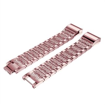 Zinklegering band vervangende strass decor horloge voor Fitbit Charge3 / 4 "