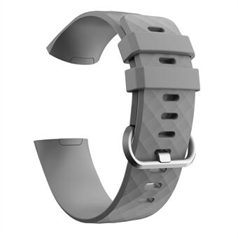 Diamond Grain siliconen Smart horlogeband vervanging [Stor formaat] voor Fitbit Charge3 / Charge4