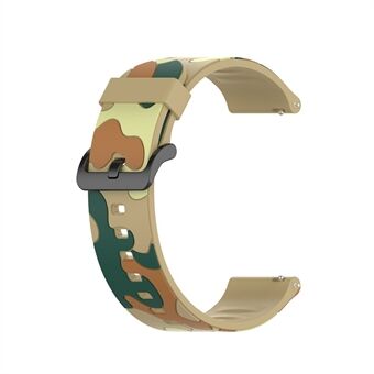 20 mm siliconen horlogeband in camouflagestijl voor Garmin vivoactive 3 / Forerunner 245