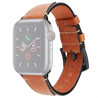 Nagelstaartstijl lederen band voor Apple Watch-serie 6/SE/5/4 44 mm, serie 3/2/1 42 mm