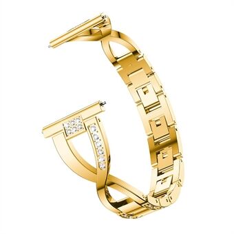 X-vorm Strass Decor Steel Smart horlogeband voor Samsung Galaxy Watch3 41 mm