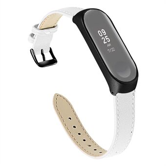 Kwaliteit lederen band [zwart frame] voor Xiaomi Mi Band 5