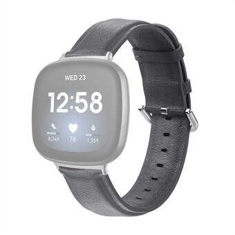 Echt lederen horlogeband in pure kleur voor Fitbit Versa 3
