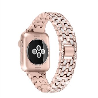 Strass Decor Zinklegering Smart Horloge Band Vervanging voor Apple Watch Series 1/2/3 42mm/Watch Series 4/5/6/SE 44mm