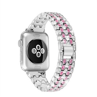 Strass Decor Zinklegering Smart Horloge Band Vervanging voor Apple Watch Series 1/2/3 42mm/Watch Series 4/5/6/SE 44mm