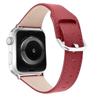 Kwaliteit lederen horlogevervanging voor Apple Watch Series 1/2/3 38mm / Series 4/5/6 / SE 40mm