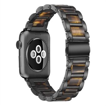 Sterk roestvrij Steel + harsband voor Apple Watch SE / serie 6/5/4 44 mm / serie 3/2/1 42 mm horlogeband