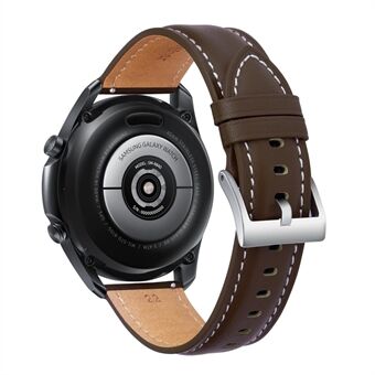 22 mm fijne naden lederen band voor Samsung Galaxy Watch3 45 mm enz.