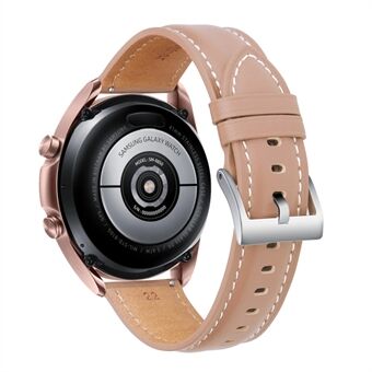 20 mm fijne naden lederen band voor Samsung Galaxy Watch3 41 mm enz.