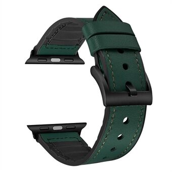 22 mm PU-leer gecoate TPU-horlogeband voor Apple Watch Series 1/2/3 42 mm / Apple Watch Series 4 44 mm
