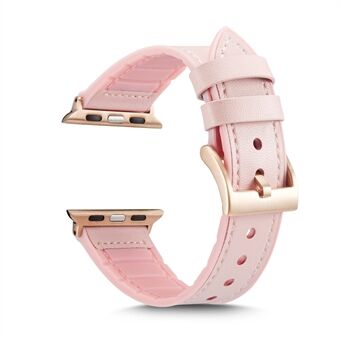 22 mm PU-leer gecoate TPU-horlogeband voor Apple Watch Series 1/2/3 42 mm / Apple Watch Series 4 44 mm