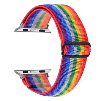 Eenvoudig verstelbare elastische nylon horlogebandvervanging voor Apple Watch Series 3 38 mm / 4 40 mm / 5 40 mm / 6 40 mm / SE 40 mm