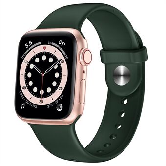 Siliconen vervangende horlogeband Apple Watch 1/2/3 38 mm of 4/5/6 / SE 40 mm - Donkergroen