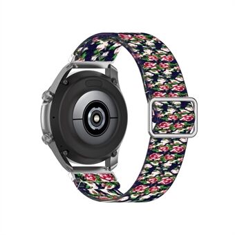 Patroon Gedrukt Verstelbare Nylon Smart Watch Vervangende Band Horlogeband 22mm voor Samsung Galaxy Watch 46mm / Watch3 45mm