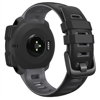 Tweekleurige, zachte siliconen horlogeband vervangende polsband voor Garmin Instinct / Instinct Esports