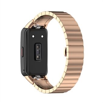 Vervanging van Steel polsband met kraal voor Huawei Band 6 / Honor Band 6 - roze goud