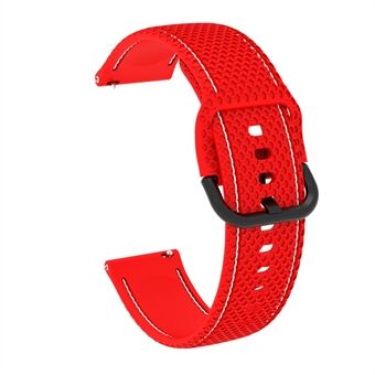 20 mm tweekleurige naailijn Vervanging siliconen horlogeband voor Samsung Galaxy Watch4 Classic 46 mm 42 mm / Watch4 44 mm 40 mm / Gear Sport / Huawei Watch 2