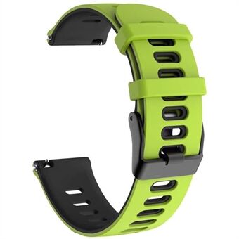 Dubbelkleurige 22 mm brede siliconen band Vervanging van rubberen snelsluiting voor Garmin Quick 4 / Venu 2 / Huawei Watch 3