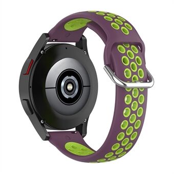 20 mm tweekleurige siliconen sportband Vervanging van polsband voor Samsung Galaxy Watch 4 44 mm / Galaxy Watch 4 Classic 46 mm