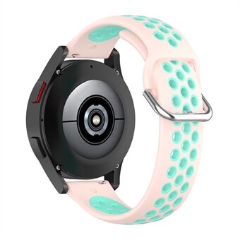 20 mm tweekleurige siliconen sportband Vervanging van polsband voor Samsung Galaxy Watch 4 44 mm / Galaxy Watch 4 Classic 46 mm