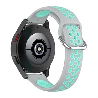 20 mm tweekleurige siliconen sportband Vervanging van polsband voor Samsung Galaxy Watch 4 44 mm / Galaxy Watch 4 Classic 46 mm