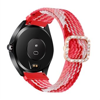 22mm Nylon Gevlochten Verstelbare Horlogeband Strass Gesp Horlogeband voor Samsung Gear S3 Classic/S3 Frontier/Galaxy Horloge 46mm