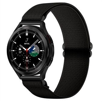 20 mm gevlochten nylon armband Verstelbare elastische solo-lusriem voor Samsung Galaxy Watch4 Classic 42 mm 46 mm / Watch4 40 mm 44 mm / Watch3 41 mm / Watch Active2 40 mm 44 mm / Watch Active