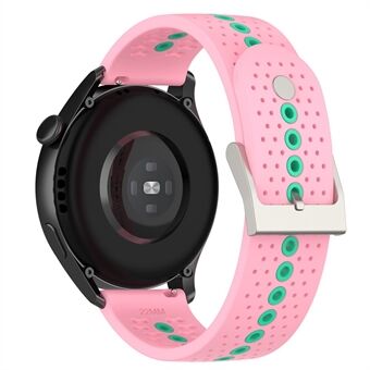 20 mm tweekleurige siliconen horlogeband voor Huawei Watch GT3 42 mm / Samsung Galaxy Watch 42 mm