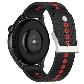 20 mm tweekleurige siliconen horlogeband voor Huawei Watch GT3 42 mm / Samsung Galaxy Watch 42 mm