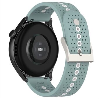 20 mm tweekleurige siliconen horlogeband voor Huawei Watch GT3 42 mm / Samsung Galaxy Watch 42 mm