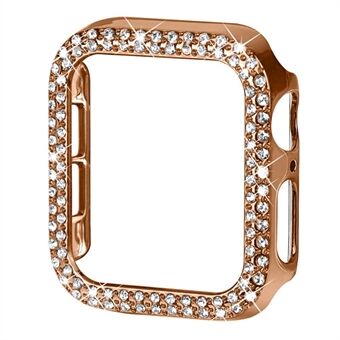 Strass Decor Anti-kras PC Watch Edge Case Beschermhoes voor Apple Watch Series 6/5/4/SE 44mm