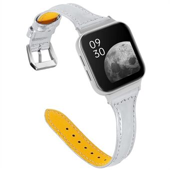 Toplaag koeienhuid lederen Smart horlogeband vervangende band voor Oppo Watch 46 mm