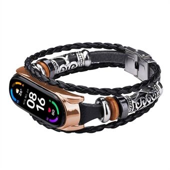 Retro Etnische Stijl Smart Horloge Polsband Kralen Polsband voor Xiaomi Mi Band 5/6