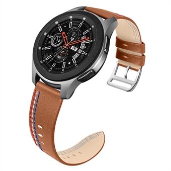 Toplaag rundleder lederen stitch design horlogeband voor Samsung Galaxy Watch3 45mm / horloge 46mm