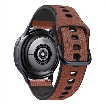20mm Litchi-textuur PU-leer gecoate TPU-horlogeband Vervangende riem voor Huawei Watch GT3 42mm / GT2 42mm