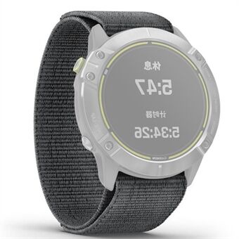 22 mm zacht gebreide nylon horlogeband met lusbevestigingsarmband voor Garmin Fenix 6X Pro/ Fenix 5 Plus