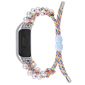 Pearl Decor Verstelbare, gevlochten touw vervangende riem Smart horloge polsband voor Xiaomi Mi Band 5/6