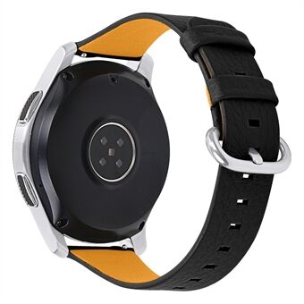 Litchi Texture Top Layer Rundleer Horlogeband voor Samsung Galaxy Watch 46mm / Watch3 45mm