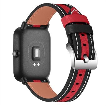 20 mm Smart horlogeband voor Huami Amazfit GTS / Bip / Bip Lite kleursplitsingsontwerp Kohud lederen vervangende band