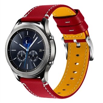 Voor Samsung Gear S3 Frontier/Gear S3 Zachte Koeienhuid 22mm Universal Vervangende Band met Steel Gesp: