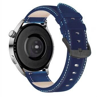 Voor HUAWEI Watch GT3 / Samsung Galaxy Watch 46 mm lederen band 22 mm Universal horlogeband met gesp