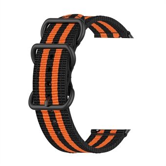 Voor Garmin Venue 2S / Vivoactive 4S 18 mm nylon horlogeband Drie zware gespen Horlogeband vervangen: