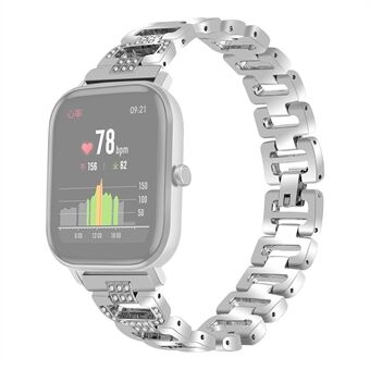 20mm Rvs Horlogeband voor Steel Amazfit GTS Samsung Gear S2 Classic Garmin Vivoactive 3 Universal Strass Decoratieve D-Chain Horlogeband