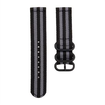 Voor Suunto 9 / Suunto 9 Baro Nylon horlogeband Drie zware gespen Vervanging van horlogeband 24 mm