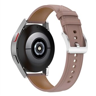 Voor Huawei Horloge GT2/ Samsung Galaxy Horloge Active 20mm Universal Steek Lijn Eerste Laag Koeienhuid Effen Kleur Smart Horloge Vervanging Band: