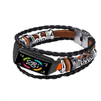 Voor Huawei Band 6/Honor Band 6 Etnische Kraal Vervanging Horlogeband Armband Retro Armband: