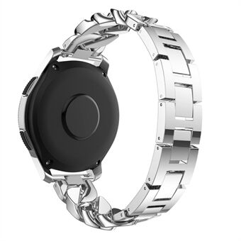 Voor Samsung Galaxy Watch 4 40 mm / 44 mm / Watch 4 Classic 42 mm / 46 mm / Garmin Venu enkele slag roestvrij Steel 20 mm horlogebandje met strass