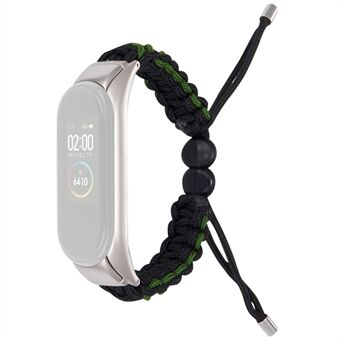 Voor Xiaomi Mi Band 3 / Mi Band 4 Nylon touw horlogeband Vervanging van verstelbare polsband met koord: