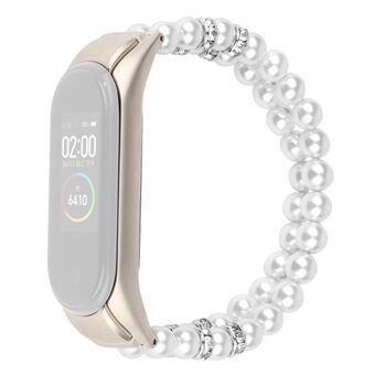 Voor Xiaomi Mi Band 5/6 Vervanging Smart Watch Dubbele Puller Parel Polsband Armband: